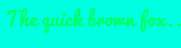 Image with Font Color 00FF60 and Background Color 00FFE0